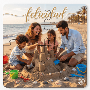 Posavasos Madera Puzzle Personalizado